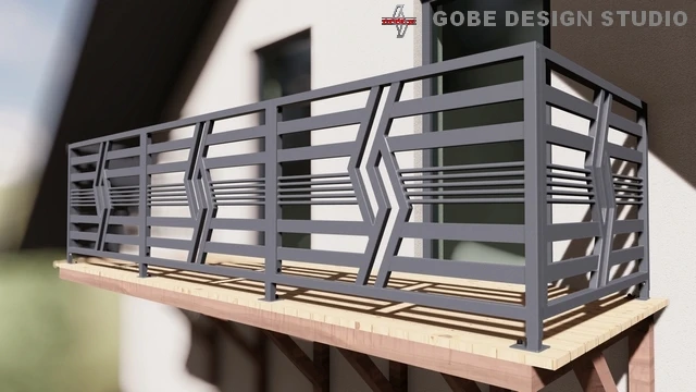 nowoczesne balustrady tarasowe model Gobe 369 195