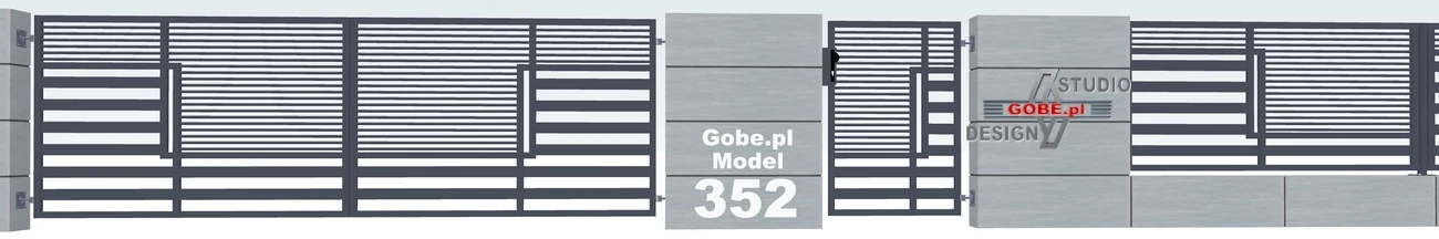 Nowoczesne ogrodzenie model 352  