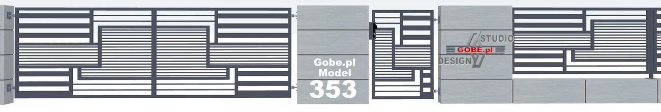 Nowoczesne ogrodzenie model 353  
