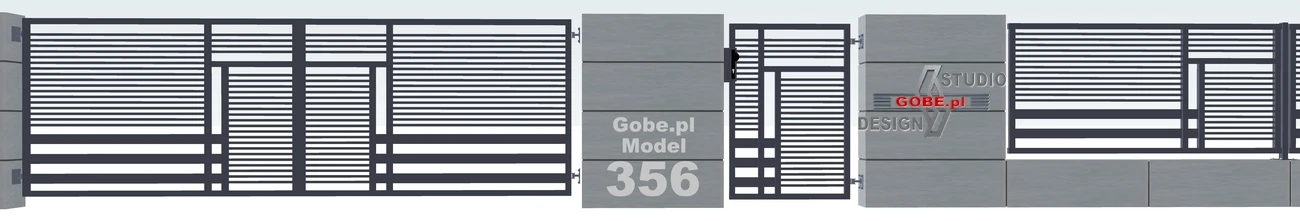 Nowoczesne ogrodzenie model 356  