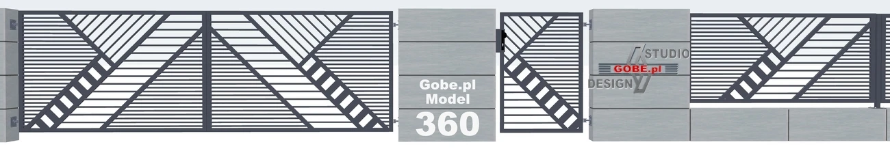 Nowoczesne ogrodzenie model 360  